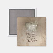 ハート勇気付けられるグランジ、 マグネット (正面/裏面)