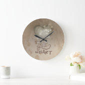 ハート勇気付けられるグランジ、 ラージ壁時計 (ホーム)