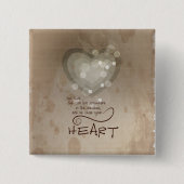 ハート勇気付けられるグランジ、 缶バッジ (正面)