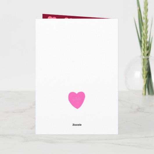 ハート動揺しては私のバレンタイン折り畳みカード シーズンカード (裏面)