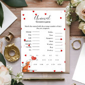 ハート動物の妊娠ゲーム赤ちゃんシャワーゲームカード 招待状