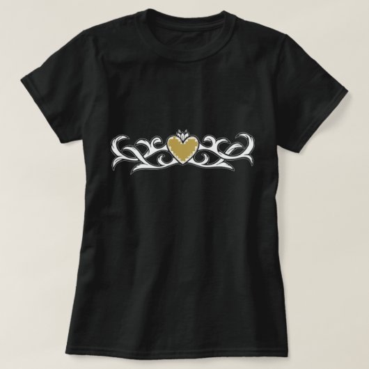 ハート包まれたのつる植物- Tシャツ (デザイン正面)