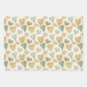 ハート包装紙、ギフト紙、包装紙 ラッピングペーパーシート (正面2)