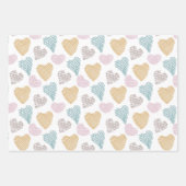 ハート包装紙、ギフト紙、包装紙 ラッピングペーパーシート (正面)