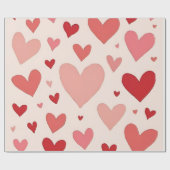 ハート包装紙 ラッピングペーパー (フラット)