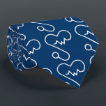 ハート医師心臓病専門医ECG聴診器パターン ネクタイ<br><div class="desc">医師のプロフェッショナルパターンデザインに最適なギフト。必要カスタマイズに応じて。</div>