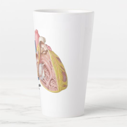 ハート医療イラストレーションバイカルロス・マチャドマグ カフェラテマグ (正面)