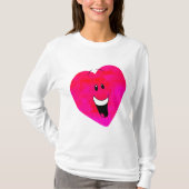 ハート印刷の基本長袖Tシャツ Tシャツ (正面)