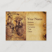 ハート及びその血管アンティーク分娩 名刺 (正面)