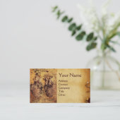 ハート及びその血管アンティーク分娩 名刺 (スタンド正面)