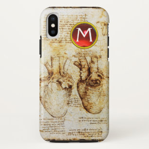 ハート及びその血管パーチメントジェムモノグラム iPhone XSケース