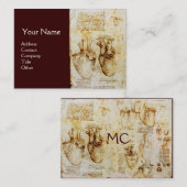 ハート及びその血管モノグラム 名刺 (正面/裏面)