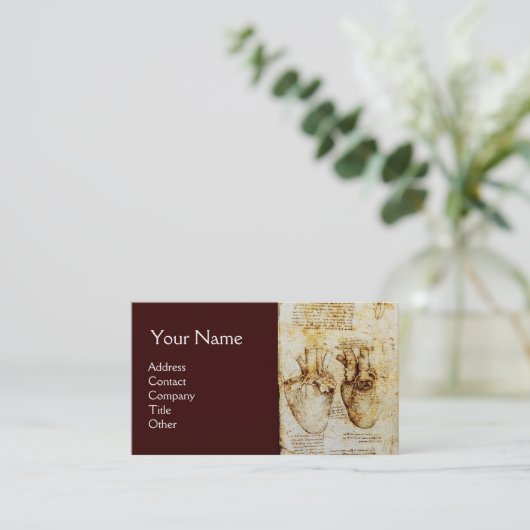 ハート及びその血管,心臓専門医モノグラム 名刺 (スタンド正面)