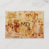 ハート及びその血管,心臓専門医モノグラム 名刺 (裏面)