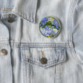 ハート及びアジサイの~の結婚式ボタンかPin 缶バッジ (インサイチュ)