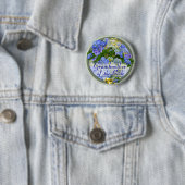 ハート及びアジサイの~の結婚式ボタンかPin 缶バッジ (インサイチュ)