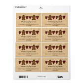 ハート及びジンジャーブレーベル ラベル (フルシート)