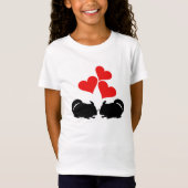 ハート及びチンチラ Tシャツ (正面)