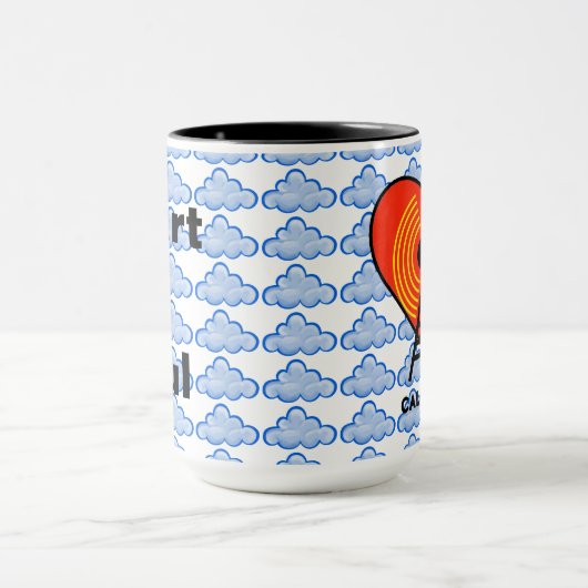 ハート及び精神のアマチュア無線のマグ マグカップ (中央)