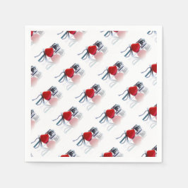 ハート及び聴診器パーティー スタンダードカクテルナプキン