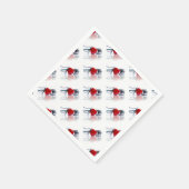 ハート及び聴診器パーティー スタンダードカクテルナプキン (角)