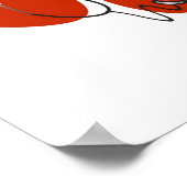 ハート及び聴診器Tシャツ及びギフト ポスター (角)