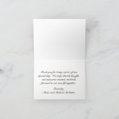 ハート及び（紋章の）フラ・ダ・リのサンキューカード-プラム サンキューカード (内部)