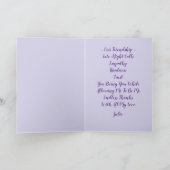 ハート友情または恋人パープルカード カード (内部)