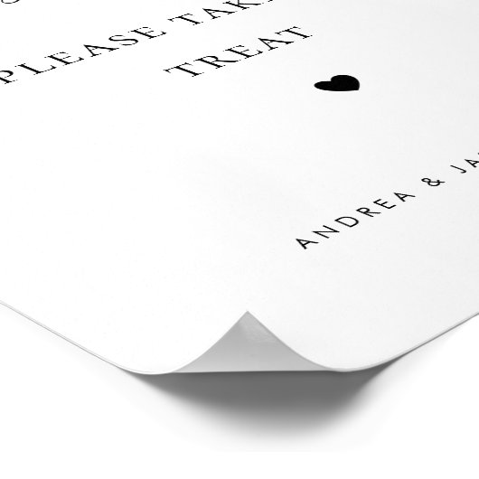 ハート台本の愛は甘い結婚好意のサイン ポスター (角)