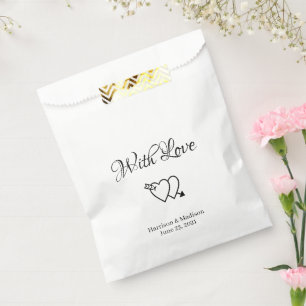 ハート名前をカスタムする文字結婚のギフト好意バッグ フェイバーバッグ