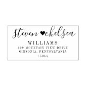 ハート名差出人住所ラバースタンプ ラバースタンプ (インプリント)