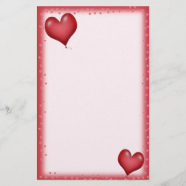 ハート吹き飛んでいる出 便箋