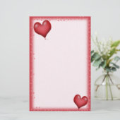 ハート吹き飛んでいる出 便箋 (スタンド正面)