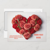 ハート咲き花ギフトカード シーズンポストカード (正面/裏面)