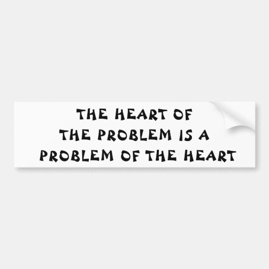 ハート問題のおみくじ入りクッキー バンパーステッカー (正面)