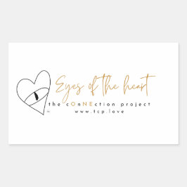 ハート四角形シールの目 長方形シール