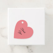 ハート図形ありがとうありがとうギフトラベルピンク フェイバータグ (インサイチュ)