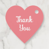 ハート図形ありがとうありがとうギフトラベルピンク フェイバータグ (裏面)