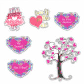 ハート図形バレンタインデー シール (正面)