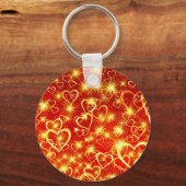 ハート図形パターン–25622 キーホルダー (正面)