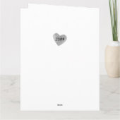 ハート図形18写真結婚コラージュ記念日 カード (裏面)