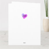 ハート図形18写真結婚コラージュ記念日 カード (裏面)