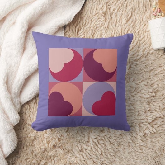 ハート図形 クッション (ブランケット)