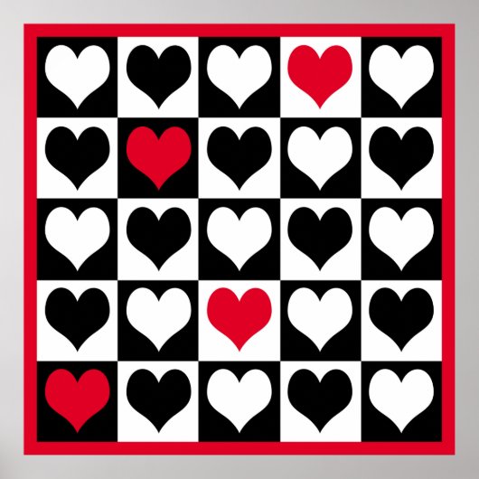 ハート図形 ポスター (正面)