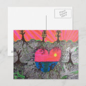 ハート図形 ポストカード (正面/裏面)