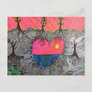 ハート図形 ポストカード