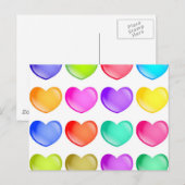 ハート図形 ポストカード (正面/裏面)