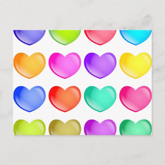 ハート図形 ポストカード (正面)