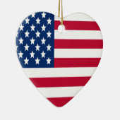 ハート国旗の愛国的オーナメント セラミックオーナメント (右)