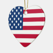 ハート国旗の愛国的オーナメント セラミックオーナメント (左)